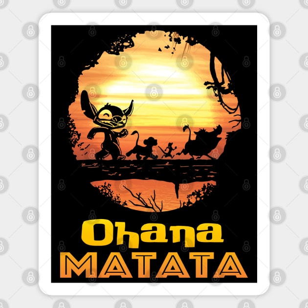 Ohana No Worries Magnet by Alema Art